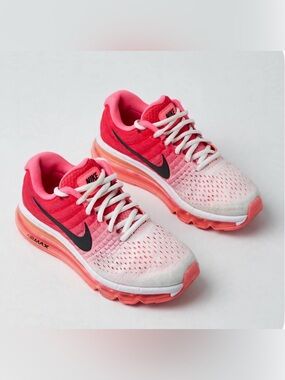 Nike Air Max 2017 Bright Crimson White Pink Running Shoes‎ 849560-103 Mens 6